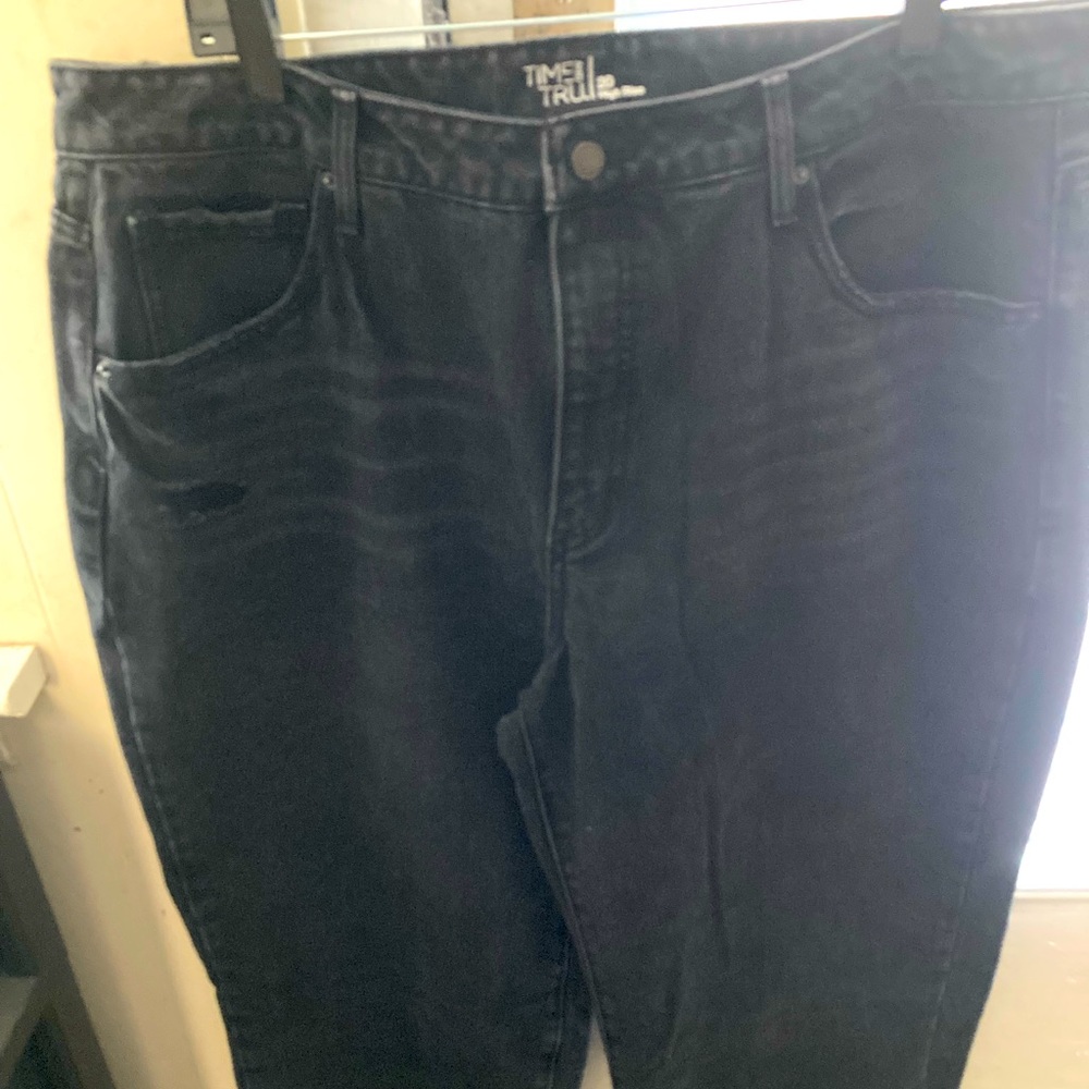 Time and Tru black denim jeans